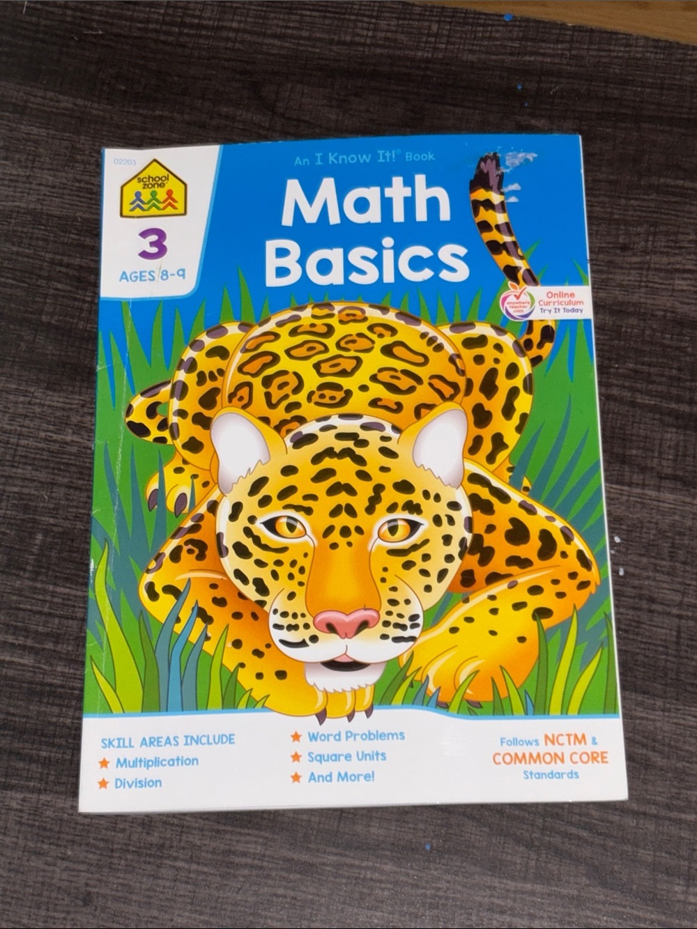 Math Basics Grade 3  - Yellow Leopard Cover